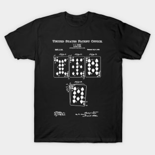 Playing Cards Patent White T-Shirt